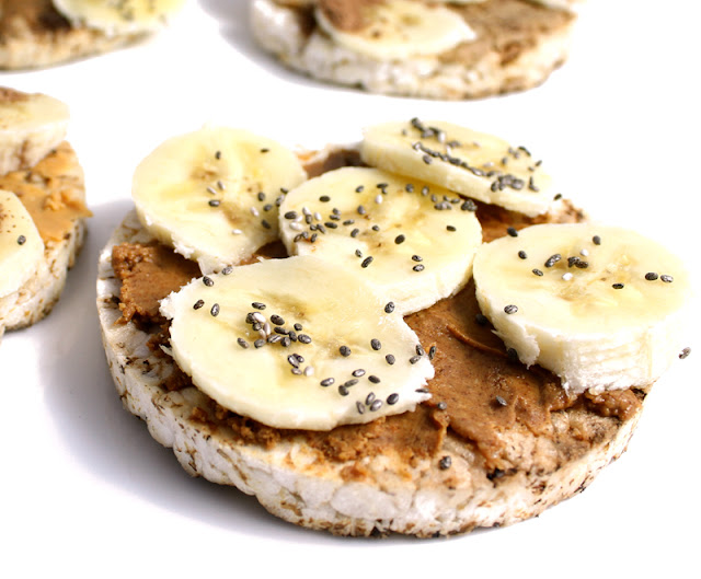 Oppskrift Riskaker Banan Peanøttsmør Snacks Ettertreningsmåltid